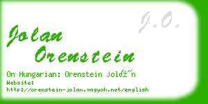 jolan orenstein business card
